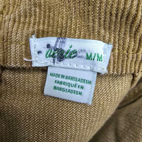 Aerie Werk and Play Corduroy Overalls Bib Cord Overalls Size M Raw Fray Hem - Picture 9 of 13